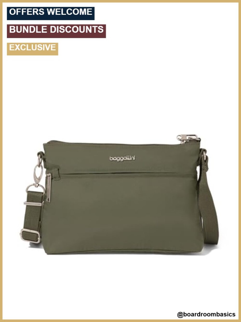 Anti-Theft Crossbody Bag RFID Locking Zippers Slash Resistant Travel Purse